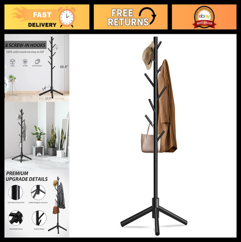 Freestanding wooden coat rack - freestanding,
