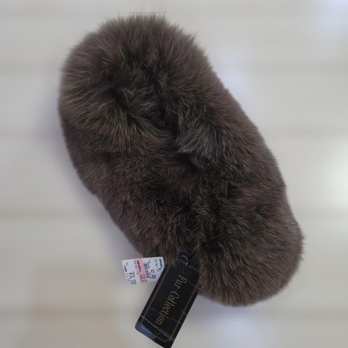 Blue fox fur scarf - fur,
