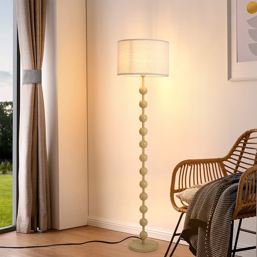 Wooden bobbin floor lamp base - bobbin,