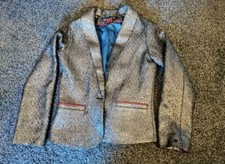 £120 Lili Gaufrette Designer Girls Suit jacket 11-12 years old snakeskin effect