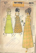 1960s Vintage Sewing Pattern B36" DRESS (1625)  Barbara Hulanicki (Biba)