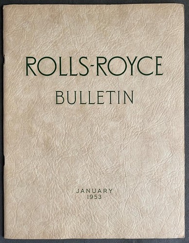 January 1953 rolls royce - january,