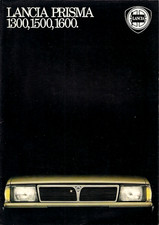 Lancia Prisma 1983 Export Markets Foldout Brochure In English 1300, 1500 & 1600