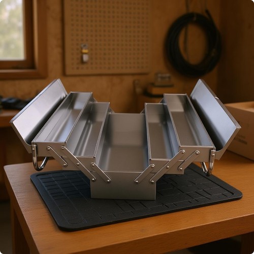 Three layer tool box - three-layer, foldable
