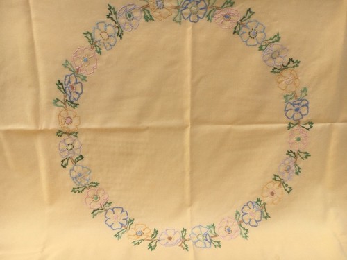 Vintage table cloth - cloth, hand
