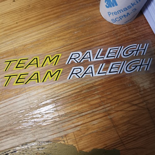Team raleigh decal set - team, top
