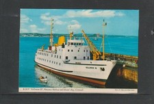 Postcard-"Scillonian III" Scilly Isles Ferry in Penzance Harbour & Mount's Bay