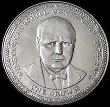 Isle of Man One Crown 1974