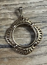 Antique 9ct Gold Half Sovereign Coin Mount 2.17g - Hallmarked 375 GS