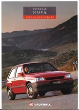 Vauxhall Nova Merit+, SX & SRi 1992 UK Market Foldout Sales Brochure