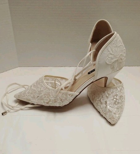 Erijunor ivory lace satin - ivory,