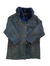 Genuine sheepskin coat, black
