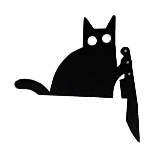 Metal cute cat door - cute, frame