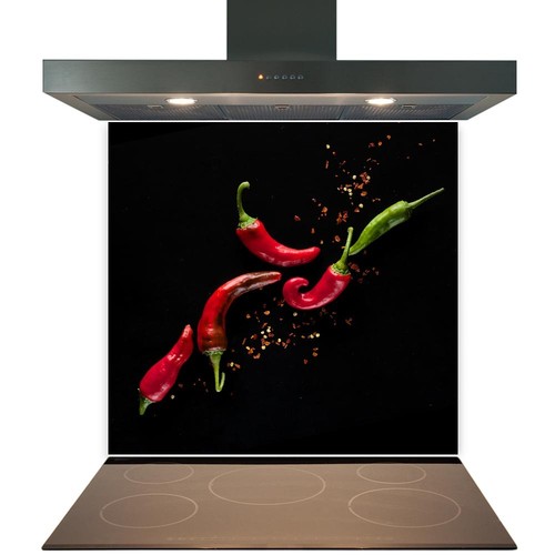 Glass splashback for kitchen - glass,
