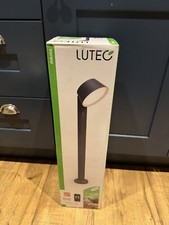 Lutec Dakota Outdoor LED Bollard Warm White Connect Light 800 Lumens 12W Grey