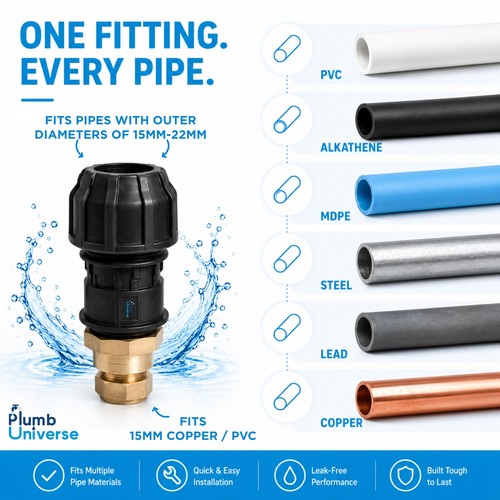 Universal lead fitting 22mm - fitting, 15-22mm