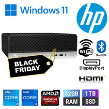 CHEAP FAST Windows 11 SFF  PC CORE i7 6TH AMD R7 GPU 32GB RAM 1TB SSD WIFI HP 14