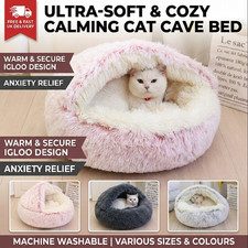 Pet Dog Cat Bed Round Plush