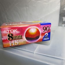 2x TDK HS 90 Video Tape 8mm PAL/SECAM High Quality New & Sealed 