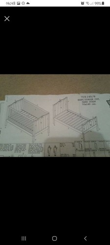 Wooden cot bed and - cot,