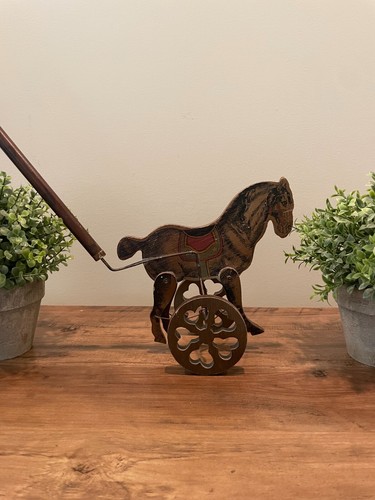 Vintage toy horse moveable - vintage,