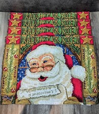 Santa Naughty or Nice Placemats Set of 4 Christmas Tapestry Lined by Fruth Inc.