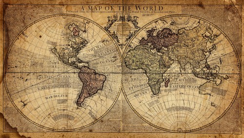1630 world map antique vintage - 1630,