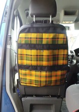 VW T5 / T6 Hanging seat storage - Retro Westfalia Plaid - Yellow