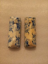 Pair Of Vintage Porcelain Knife Rests With Flower Pattern