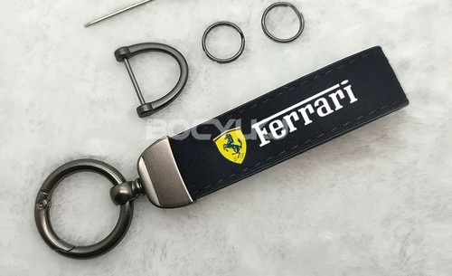 Ferrari keyring black suede - keyring,