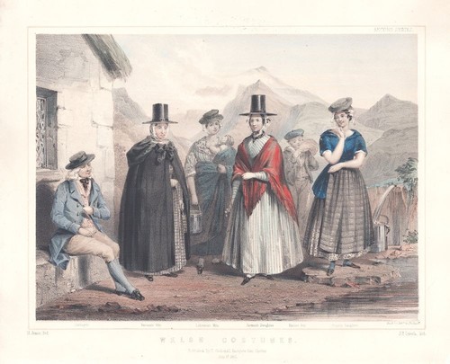 Antique lithograph welsh - antique,