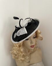 Fascinator Black White Wedding