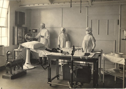 Vintage medical scene wall - vintage,