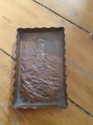 Trench art ashtray with - ashtray,