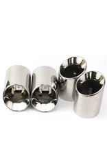 Audi TTS FV/8S 3.75" Chrome Exhaust Tips  - Slide On - No Cutting or Welding