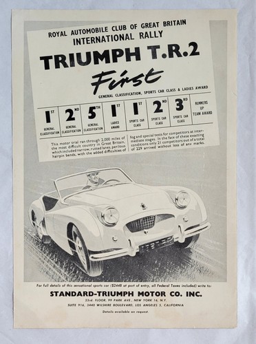 1950s triumph first in - 2,