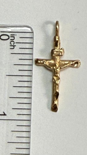 14ky gold crucifix - gold, cross