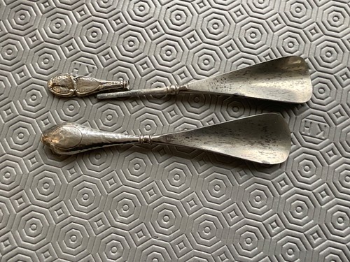 Antique silver handled shoe - antique,