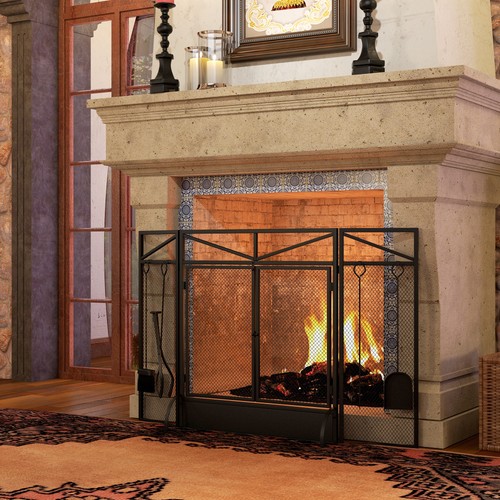 Panel folding fire guard - panel,