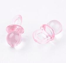 40 ACRYLIC DUMMY CHARMS 20mm BABY PINK TOP QUALITY ACR58