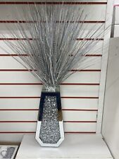 Diamond Crushed Crystal Sparkly Mirrored Floor Vase 40CM+FLOWERS✨