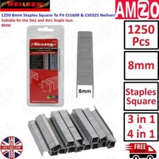 Neilsen 8mm 1250 Square Staples Fits CT1609 CT0325 3in1 4in1 Staple Guns CT0321
