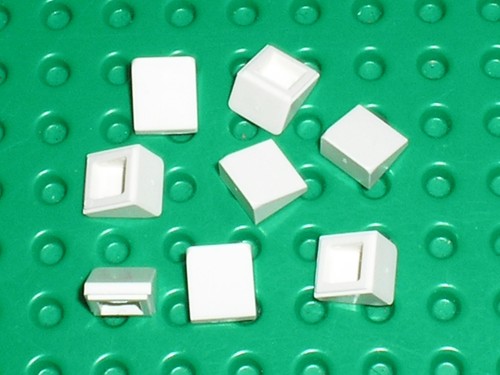Lego white slope brick - brick, ref