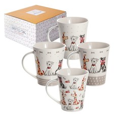 Mug Sets of 4 Dog Mugs Coffee