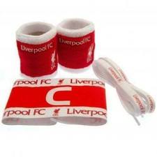 Liverpool FC Football Accessory Set Wristbands Armband Laces Official License