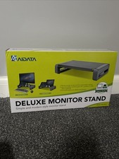 Black Desktop Computer Monitor Stand Laptop TV Display Shelf