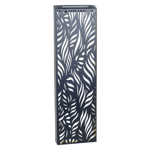 Metal leaf solar wall art - metal,