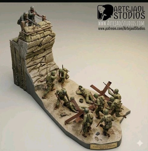 Ww2 omaha beach day - day, diorama