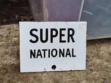 Vintage Super National Benzole Petrol Pump Tag Enamel Badge Sign Memorabilia 