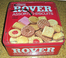 Vintage c.1970 Crawford's Rover Assorted Biscuits Tin - 3lb (1360g) - empty